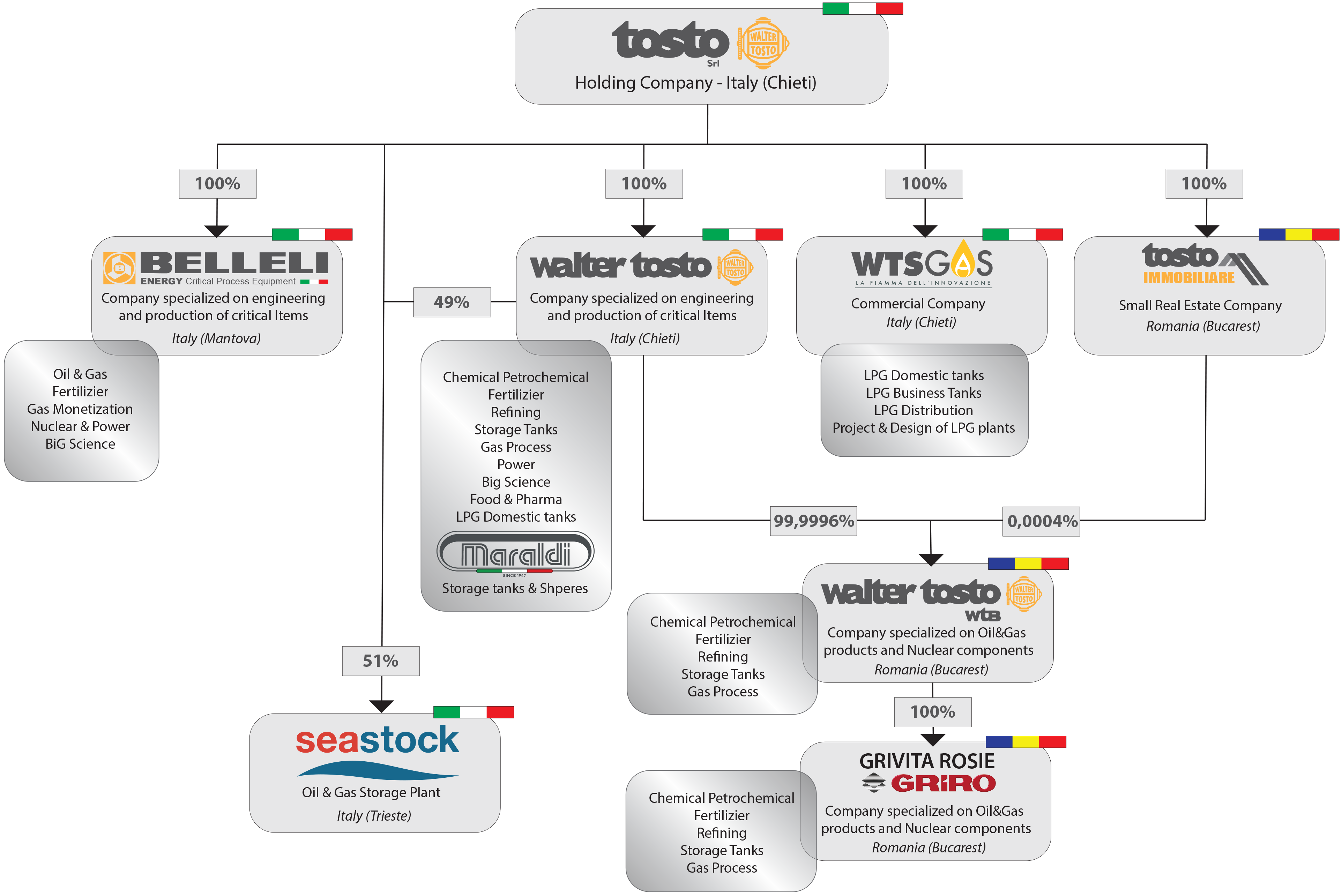 Struttura del Gruppo Tosto